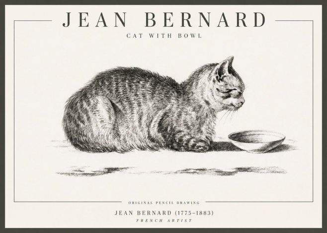 Jean Bernard The Cat No5 - Poster