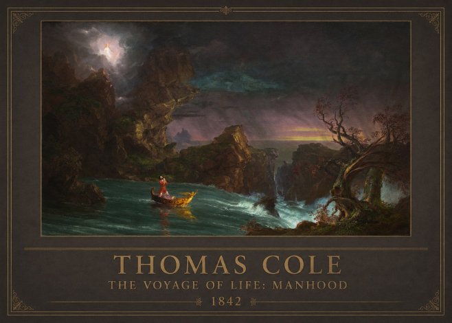 Thomas Cole The Voyage of Life: Manhood II No1 - Poster