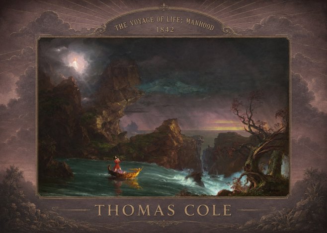 Thomas Cole The Voyage of Life: Manhood II No4 - Poster