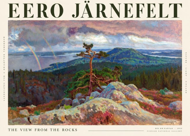 Eero Järnefelt Landscape with Rainbow, 1915 No4 - Poster