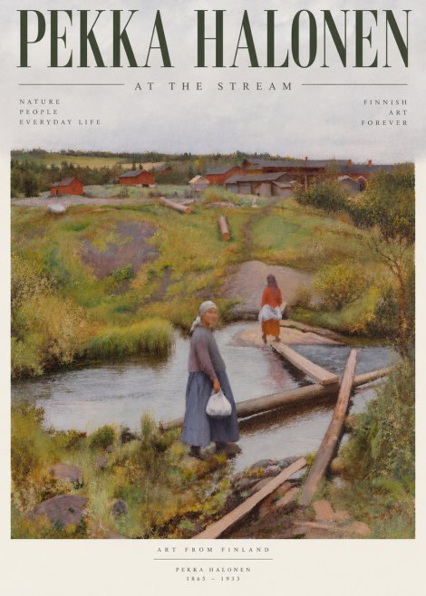 Pekka Halonen At the Stream No3 - Poster