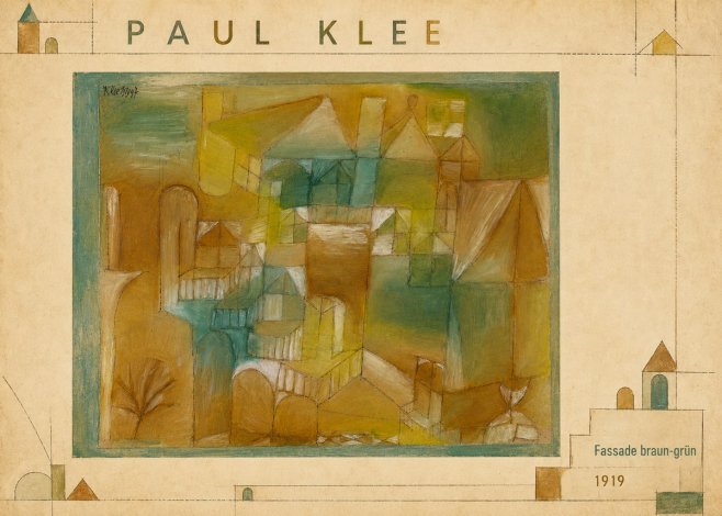 Paul Klee Fassade Braun-grün No3 - Poster