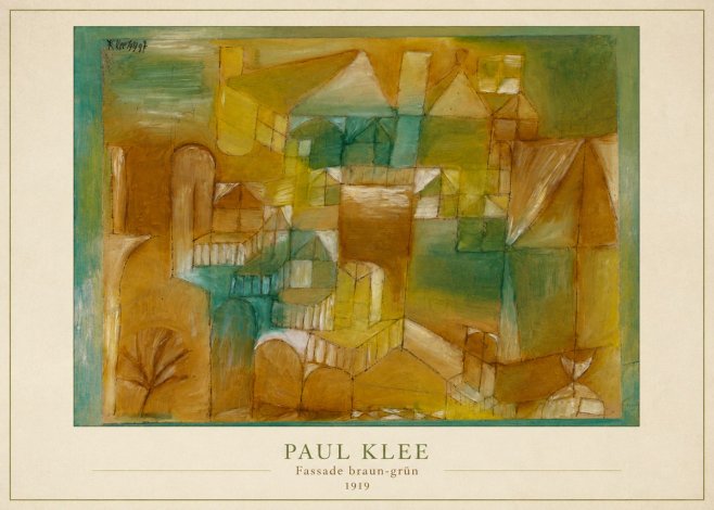 Paul Klee Fassade Braun-grün No4 - Poster