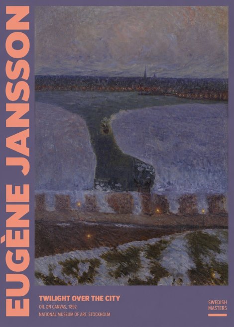 Eugène Jansson Twilight over the City No2 - Poster