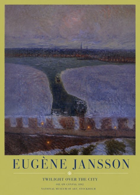 Eugène Jansson Twilight over the City No3 - Poster