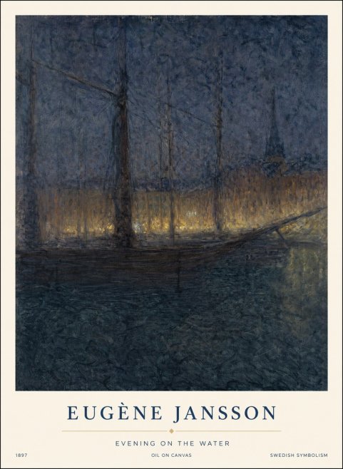 Eugène Jansson Evening on the Water No1 - Poster