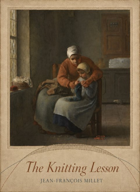 Jean-François Millet The Knitting Lesson II No3 - Poster