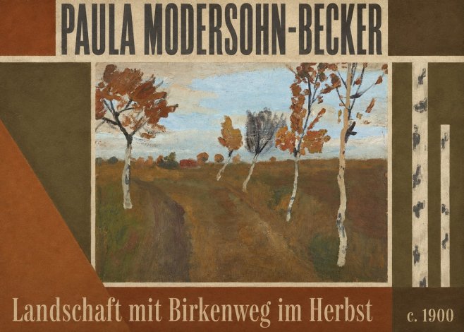 Paula Modersohn-Becker Landschaft Mit Birkenweg Im Herbst No5 - Poster