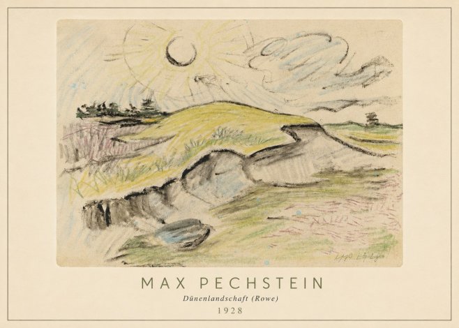 Max Pechstein Dünenlandschaft (Rowe) No3 - Poster