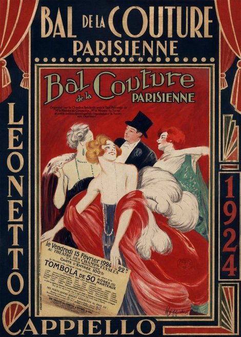 Leonetto Cappiello Bal De La Couture Parisienne No4 - Poster