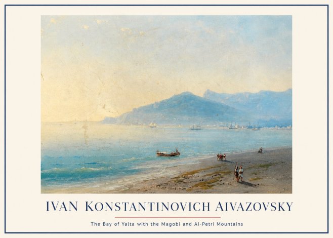 Ivan Konstantinovich Aivazovsky The Bay of Yalta with the Magobi and Ai-petri Mountains No1 - Poster