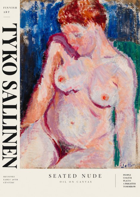 Tyko Sallinen Seated Nude No6 - Poster