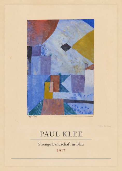 Paul Klee Strenge Landschaft in Blau No4 - Poster