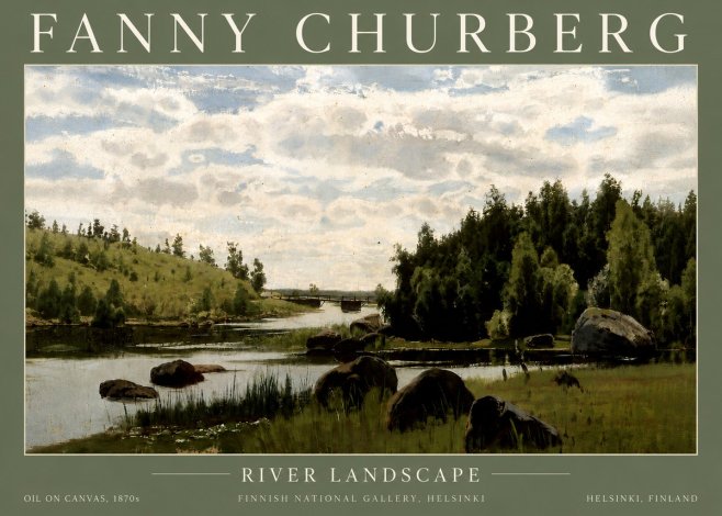 Fanny Churberg River Landscape No4 - Poster