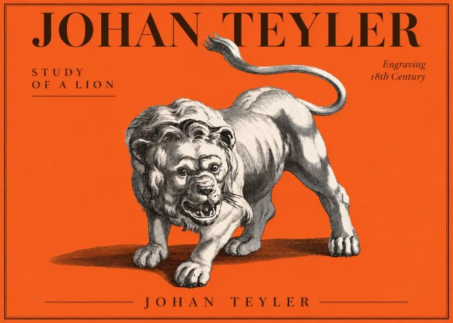 Johan Teyler Study of a Lion No3 - Poster