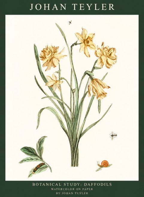 Johan Teyler Daffodils No3 - Poster