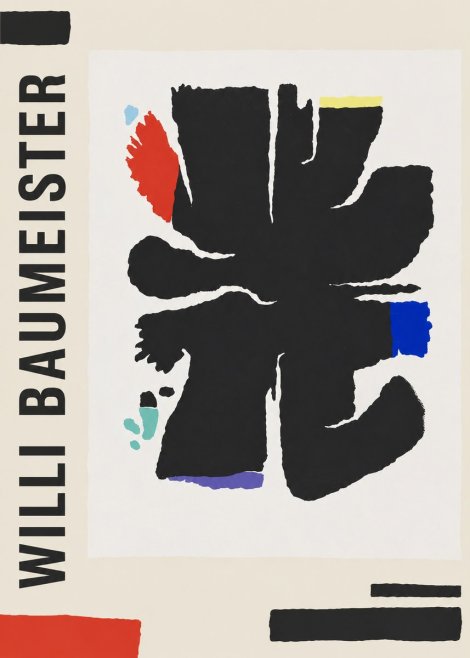 Willi Baumeister Abstract Composition No2 - Poster