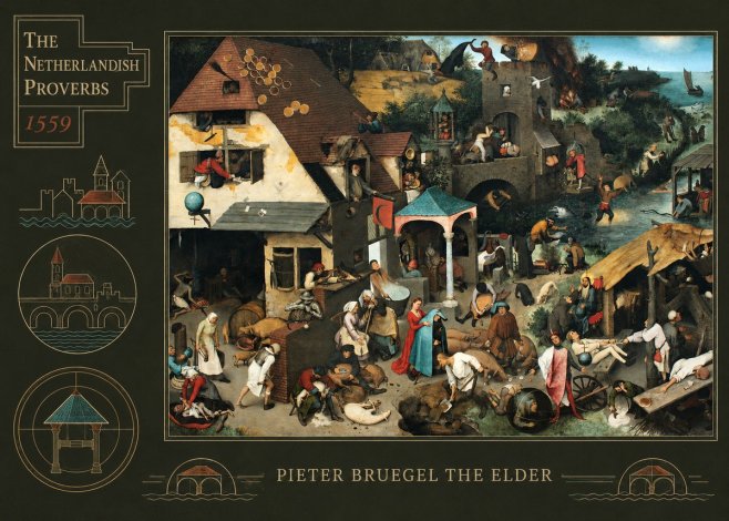 Pieter Bruegel The Netherlandish Proverbs II No3 - Poster