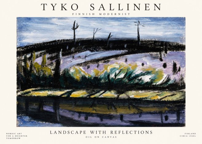 Tyko Sallinen Landscape with Reflections No1 - Poster