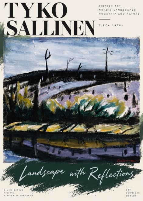 Tyko Sallinen Landscape with Reflections No6 - Poster