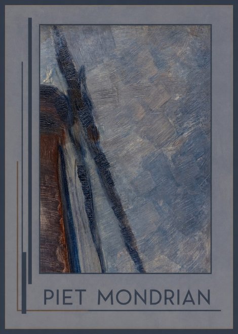 Piet Mondrian Windmill in Sunlight No1 - Poster