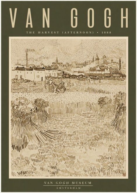 Van Gogh The Harvest (Afternoon) No2 - Poster