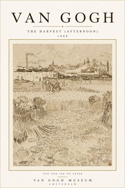 Van Gogh The Harvest (Afternoon) No6 - Poster