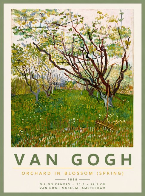 Van Gogh Orchard in Blossom (Spring) No4 - Poster