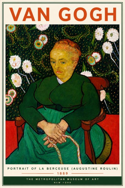 Van Gogh Portrait of La Berceuse (Augustine Roulin) No5 - Poster