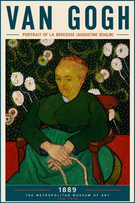 Van Gogh Portrait of La Berceuse (Augustine Roulin) No6 - Poster