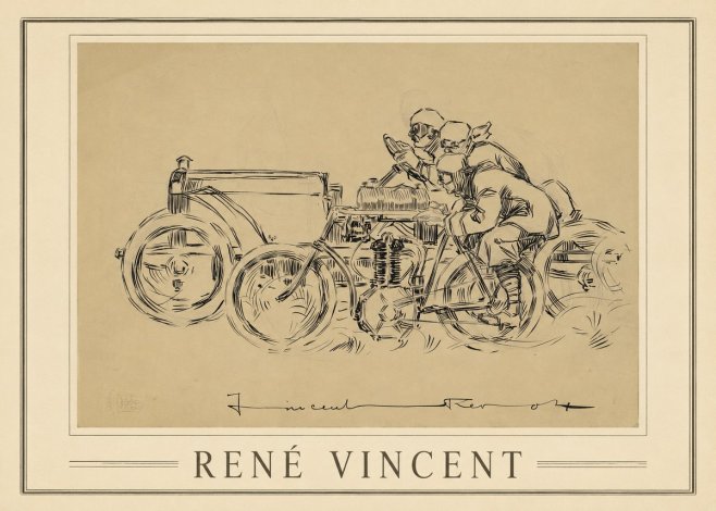 René Vincent Course Automobile No4 - Poster