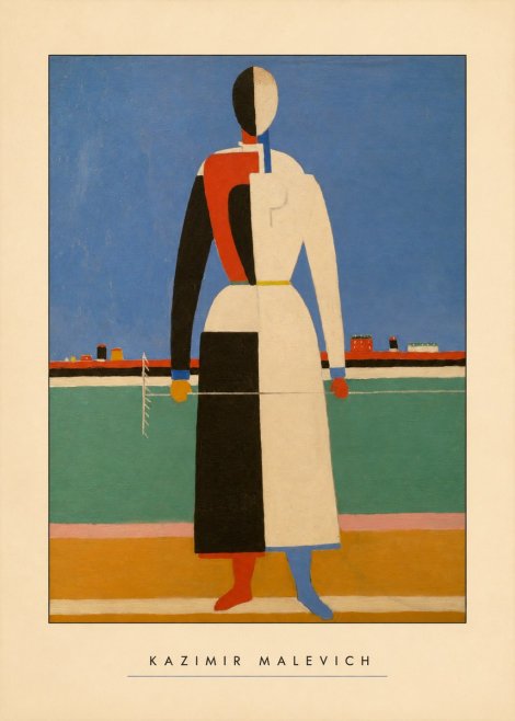 Kazimir Malevich Woman with a Rake No4 - Poster
