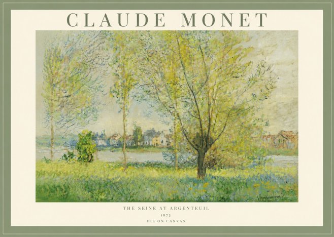 Monet The Seine at Argenteil No4 - Poster