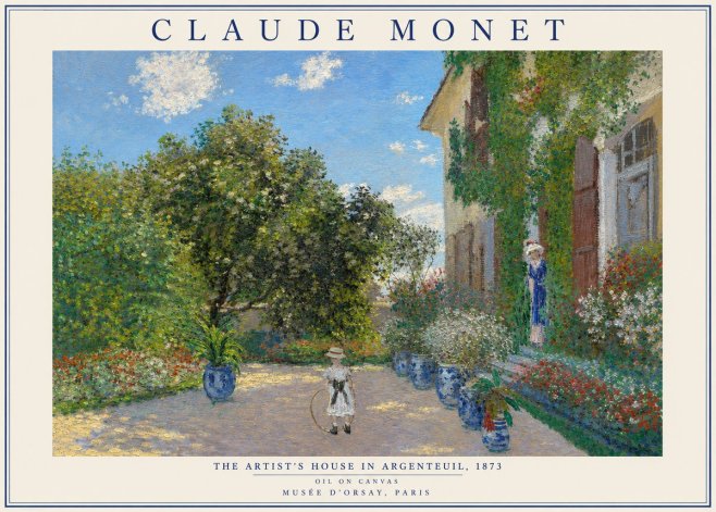 Monet The Artist's House in Argenteuil, 1873 No3 - Poster