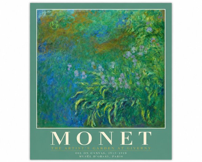 Monet The Artist's Garden at Giverny No2 - Poster