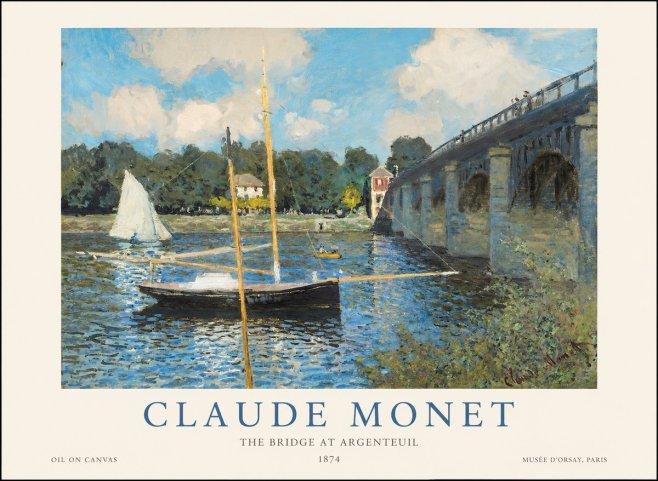 Monet The Bridge at Argenteuil I No1 - Poster