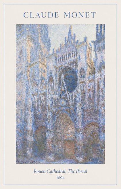 Monet Rouen Cathedral, the Portal No1 - Poster