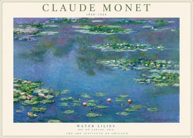 Monet Water Lilies I No3 - Poster