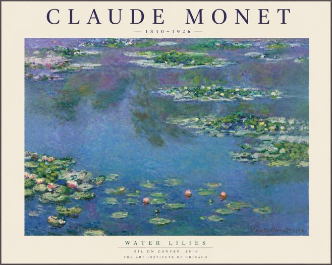 Monet Water Lilies I No4 - Poster