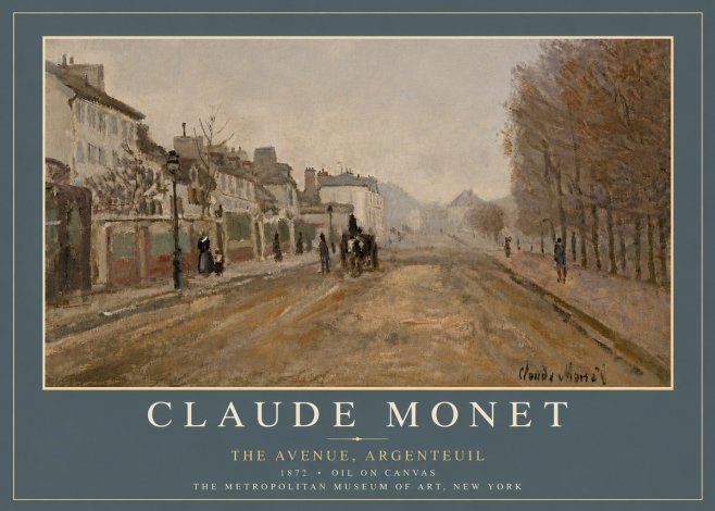 Monet The Avenue, Argenteuil No4 - Poster