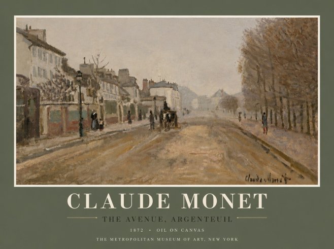 Monet The Avenue, Argenteuil No6 - Poster