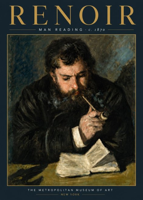 Renoir Man Reading No5 - Poster