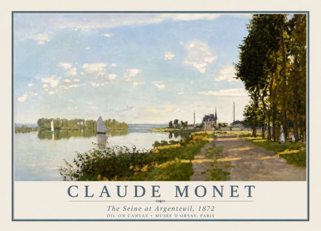 Monet The Seine at Argenteuil No5 - Poster