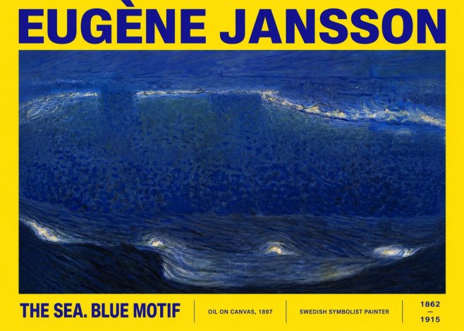 Eugène Jansson The Sea. Blue Motif No2 - Poster