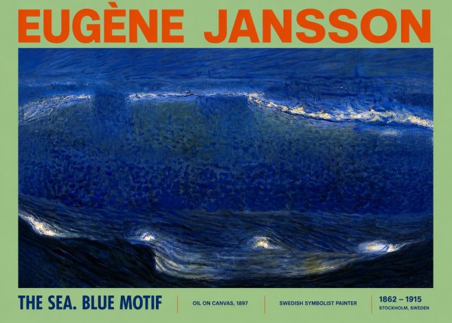 Eugène Jansson The Sea. Blue Motif No4 - Poster