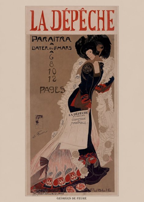 Georges de Feure La Dépêche - Han D'islande No4 - Poster