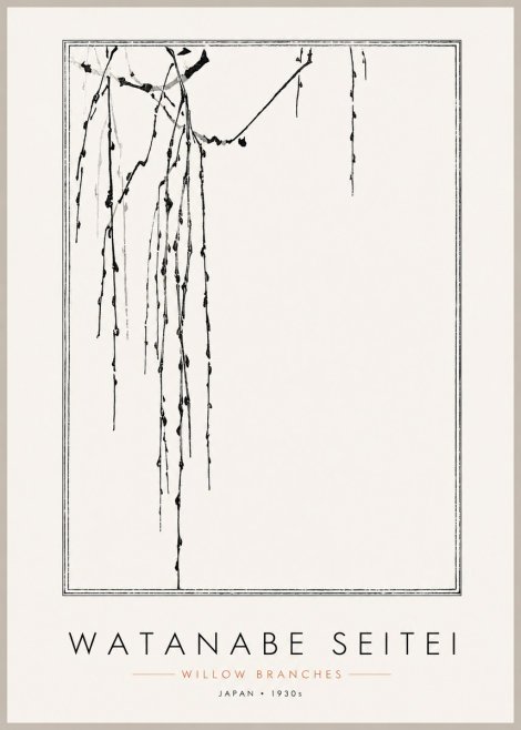 Watanabe Seitei Willow Branches I No3 - Poster