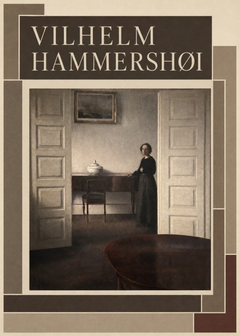 Vilhelm Hammershøi Interior with a Standing Woman No3 - Poster
