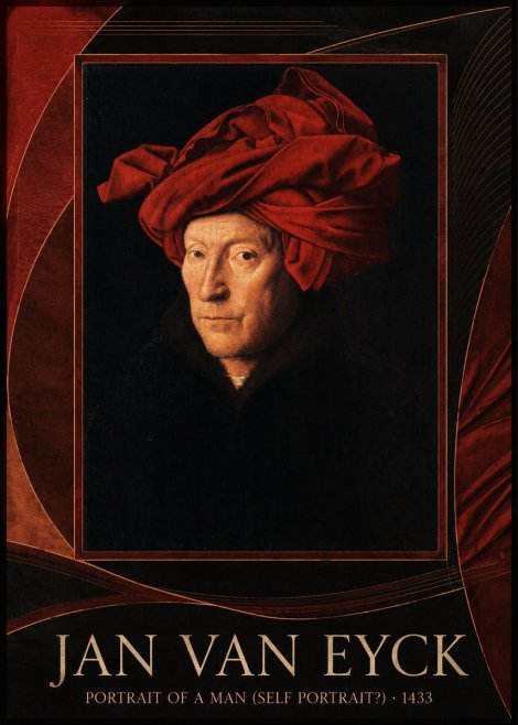 Jan van Eyck Portrait of a Man (Self Portrait?) No2 - Poster