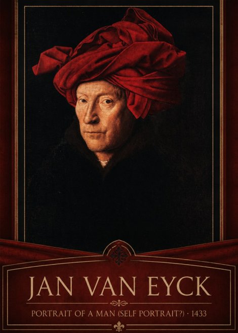 Jan van Eyck Portrait of a Man (Self Portrait?) No6 - Poster